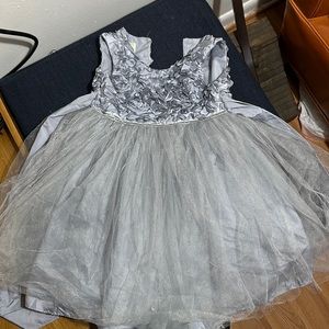 Grey / Silver Glitter Tutu Dress